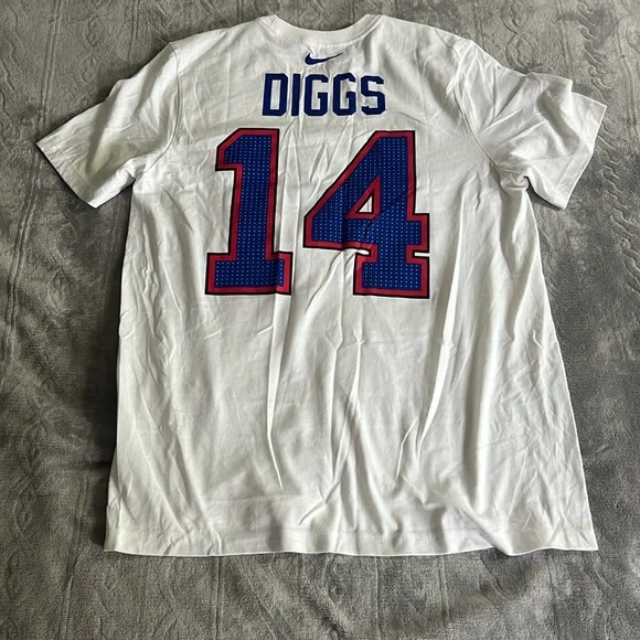 Stefon Diggs White Nike TShirt Buffalo Bills Size L - Picture 4 of 4